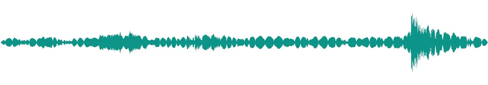 The waveform of a generated sound: an old wooden chest lid creaks open slowly, then thuds shut